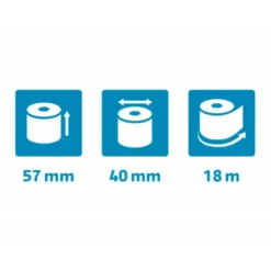 ROLLO SUMADORA EXACOMPTA SAFE CONTACT TERMICO 57 MM X 40 MM 52 G/M2
