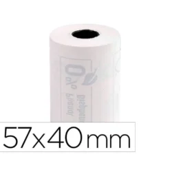 ROLLO SUMADORA EXACOMPTA TERMICO PARA TPV 57 MM X 40 MM 55 G/M2 FSC SIN FENOL NI PLASTICO