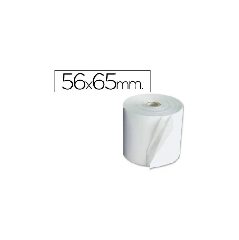 Rollo sumadora q-connect electro 56 mm ancho x 65 mm diametro sin bisfenol a