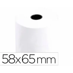 Rollo sumadora q-connect electro 58 mm ancho x 65 mm diametro