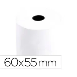 Rollo sumadora q-connect termico 60 mm ancho x 55 mm diametro