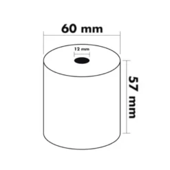 ROLLO SUMADORA TERMICO Q-CONNECT 57 MM ANCHO X 60 MM DIAMETRO SIN BISFENOL A PAPEL DE 70 G/M2