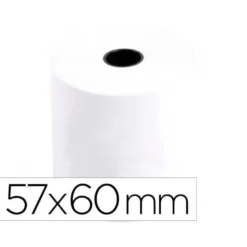 ROLLO SUMADORA TERMICO Q-CONNECT 57 MM ANCHO X 60 MM DIAMETRO SIN BISFENOL A PAPEL DE 70 G/M2