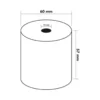 Rollo sumadora termico q-connect 57 mm ancho x 60 mm diametro sin bisfenol a.