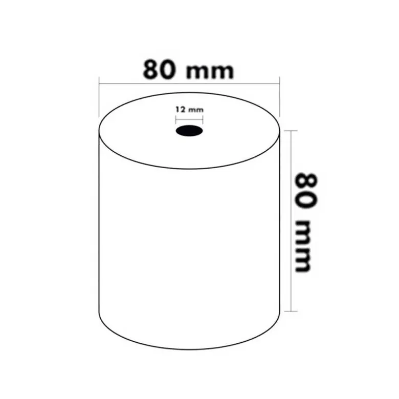 ROLLO SUMADORA TERMICO Q-CONNECT 80 MM ANCHO X 80 MM DIAMETRO SIN BISFENOL A PAPEL DE 70 G/M2