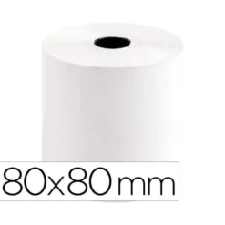 ROLLO SUMADORA TERMICO Q-CONNECT 80 MM ANCHO X 80 MM DIAMETRO SIN BISFENOL A PAPEL DE 70 G/M2