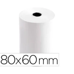 Rollo sumadora termico q-connect 80 mm ancho x 60 mm diametro