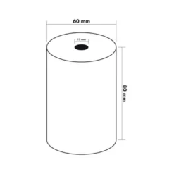 Rollo sumadora termico q-connect 80 mm ancho x 60 mm diametro