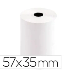 ROLLO SUMADORA TERMICO Q-CONNECT 57 MM ANCHO X 35 MM DIAMETRO PARA TPV SIN BISFENOL A PAPEL DE 70 G/M2
