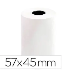 Rollo Termico para Sumadoras de 57x45x11mm 58g/m2 Mandril 12mm