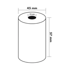 Rollo Termico para Sumadoras de 57x45x11mm 58g/m2 Mandril 12mm