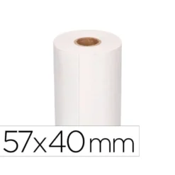 Rollo Termico para Sumadoras de 57x40x11mm 58g/m2 Mandril 12mm