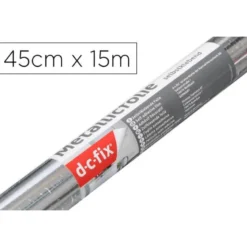ROLLO ADHESIVO D-C-FIX PLATA BRILLO ANCHO 45 CM LARGO 15 MT