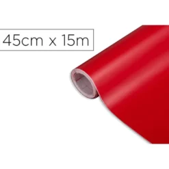 ROLLO ADHESIVO D-C-FIX ROJO SEÑALES MATE ANCHO 45 CM LARGO 15 MT