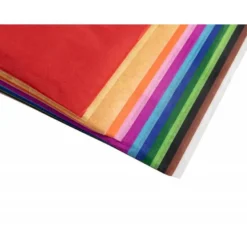 Rollo papel seda marca Liderpapel 50x75 cm de 24 hojas 12 colores surtidos