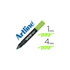 Rotulador Artline fluorescente EK-660 punta biselada verde