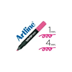 Rotulador Artline fluorescente EK-660 punta biselada rosa