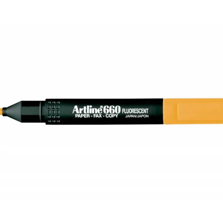 Rotulador Artline fluorescente EK-660 punta biselada naranja