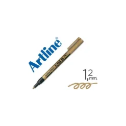 Rotulador Artline marcador permanente punta metalica EK-990 oro punta redonda 1.2 mm.