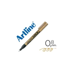 Rotulador Artline marcador permanente tinta metalica EK-999 oro punta redonda 0.8 mm.