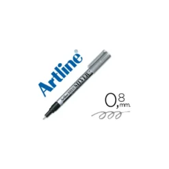 Rotulador artline marcador permanente tinta metalica ek-999 plata punta redonda 0.8 mm