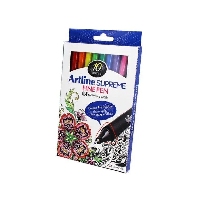 ROTULADOR ARTLINE SUPREME EPFS200 FINE LINER PUNTA DE FIBRA 0,4 MM BOLSA 10 UNIDADES COLORES SURTIDOS