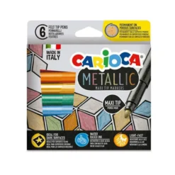 ROTULADOR CARIOCA METALLIC PUNTA 6 MM COLORES SURTIDOS