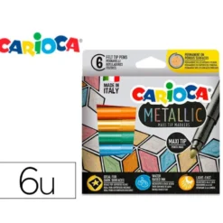 ROTULADOR CARIOCA METALLIC PUNTA 6 MM COLORES SURTIDOS