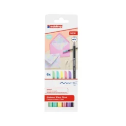 ROTULADOR EDDING PUNTA FIBRA 1200 PASTEL PUNTA REDONDA 1 MM ESTUCHE DE 6 UNIDADES COLORES SURTIDOS