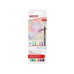 ROTULADOR EDDING PUNTA FIBRA 1200 PASTEL PUNTA REDONDA 1 MM ESTUCHE DE 6 UNIDADES COLORES SURTIDOS