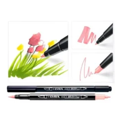 ROTULADOR LYRA AQUA BRUSH ACUARELABLE DOBLE PUNTA Y PINCEL TONOS PASTEL BLISTER DE 6 UNIDADES SURTIDAS