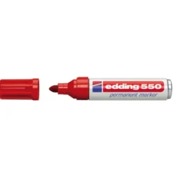 Rotulador Permanente Edding 550 Color Rojo Punta redonda