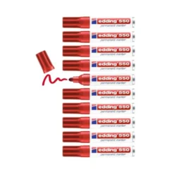 Rotulador Permanente Edding 550 Color Rojo Punta redonda