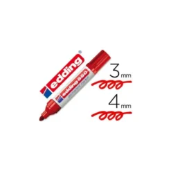 Rotulador Permanente Edding 550 Color Rojo Punta redonda