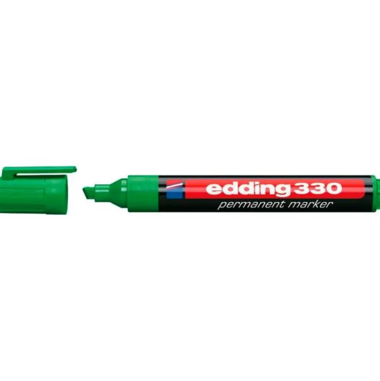 Rotulador Permanente Edding 330 Verde Punta Biselada