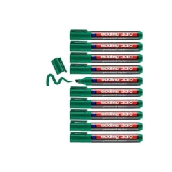 Rotulador Permanente Edding 330 Verde Punta Biselada