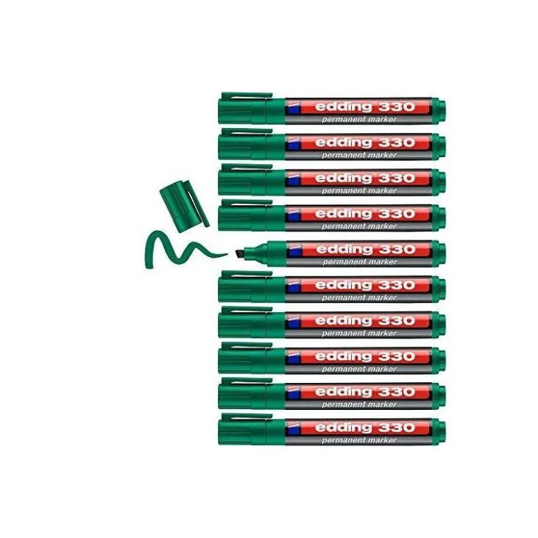 Rotulador Permanente Edding 330 Verde Punta Biselada