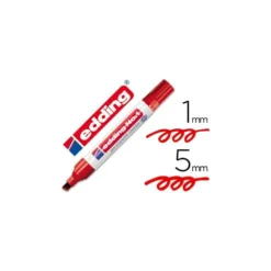 Rotulador Permanente Edding Nº1 Color Rojo Punta biselada