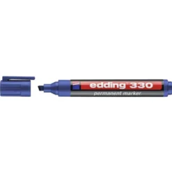 Rotulador permanente Edding 330 color azul punta biselada 1-5mm recargable