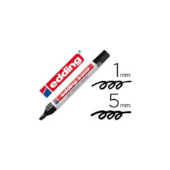 Rotulador Permanente Edding 3300 Color Negro Punta Biselada