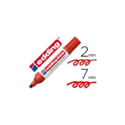 Rotulador Permanente Edding 500 Color Rojo Punta Biselada
