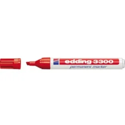 Rotulador Permanente Edding 3300 Rojo Punta Biselada