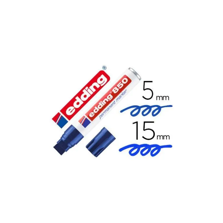 Rotulador Permanente Edding 850 Color Azul Punta Biselada
