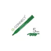 Rotulador Q-Connect Punta de Fibra Permanente Color Verde 5 mm