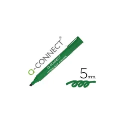 Rotulador Q-Connect Punta de Fibra Permanente Color Verde 5 mm