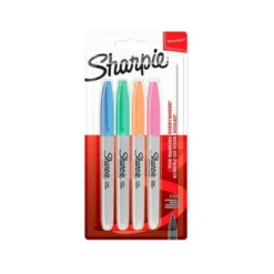 ROTULADOR SHARPIE PERMANENTE FINO BLISTER 4 UNIDADES COLORES PASTEL SURTIDOS