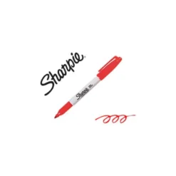 Rotulador Sharpie Permanente Color Rojo Punta fina Caja 12 unidades