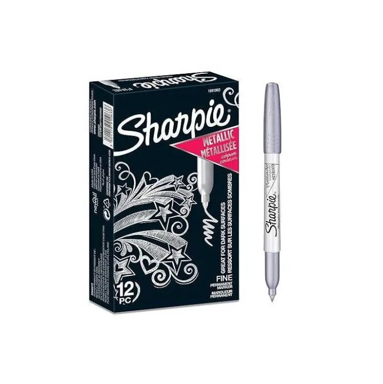 ROTULADOR SHARPIE PERMANENTE FINO METALLIC PLATA