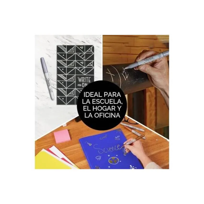 ROTULADOR SHARPIE PERMANENTE FINO METALLIC PLATA