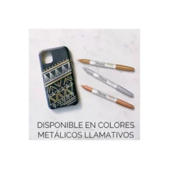 ROTULADOR SHARPIE PERMANENTE FINO METALLIC PLATA